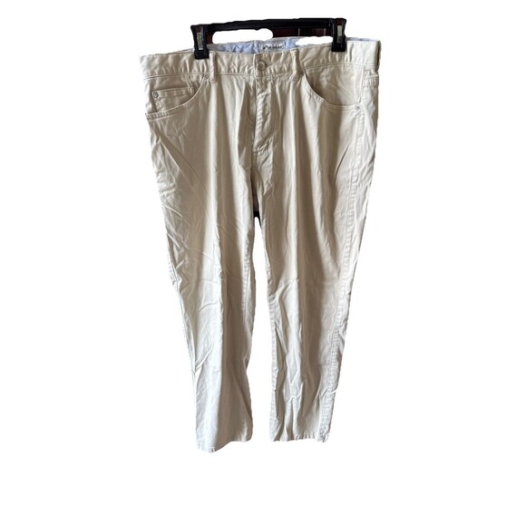 Peter Millar Men's 36 Ultimate Sateen Five-Pocket Pant Khaki Beige Size 36x28 - Picture 4 of 5